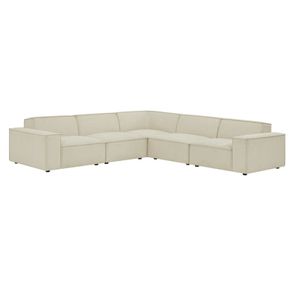 Restore 5-Piece Performance Fabric Upholstered Modular L-Shaped Sofa by Modway