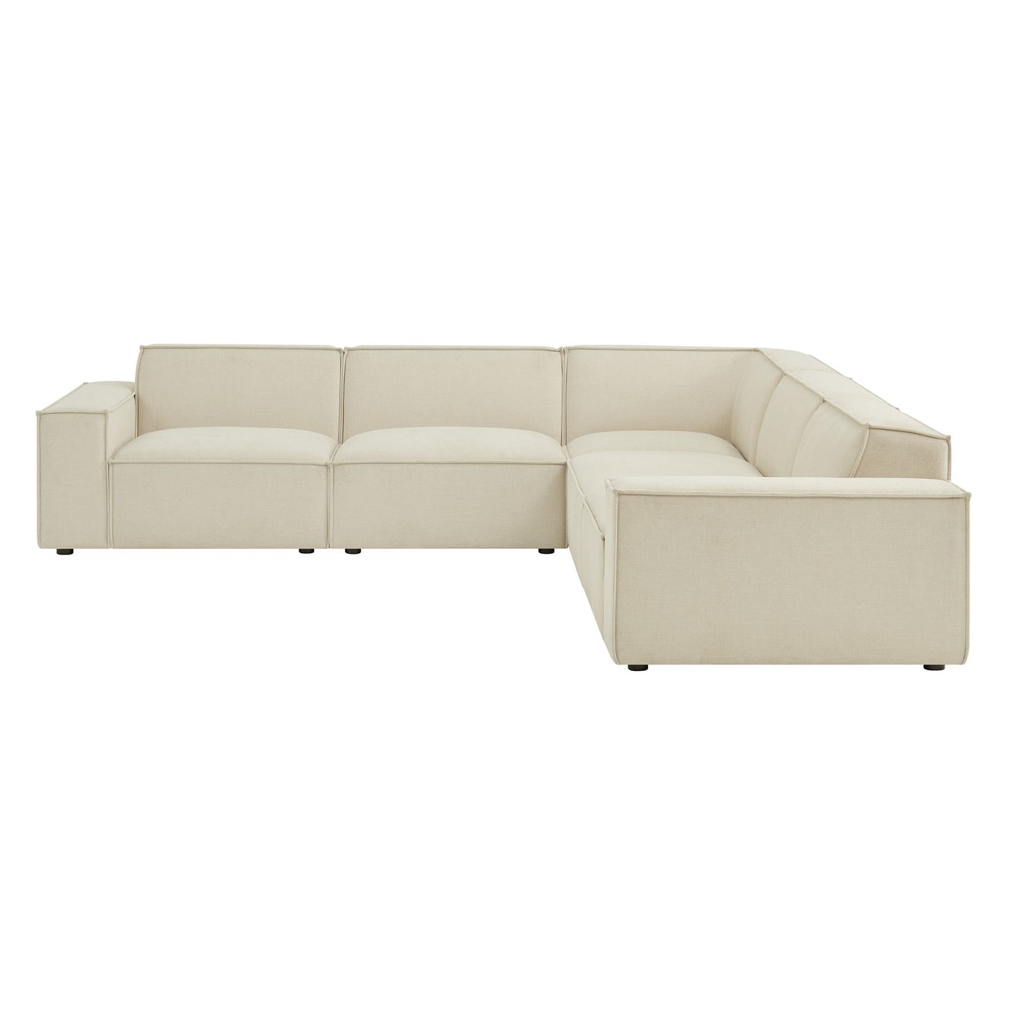 Restore 5-Piece Performance Fabric Upholstered Modular L-Shaped Sofa by Modway