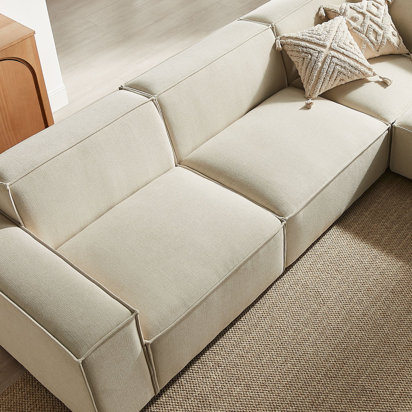 Restore 5-Piece Performance Fabric Upholstered Modular L-Shaped Sofa by Modway