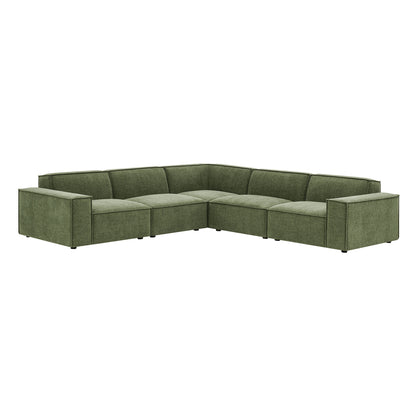 Restore 5-Piece Performance Fabric Upholstered Modular L-Shaped Sofa by Modway
