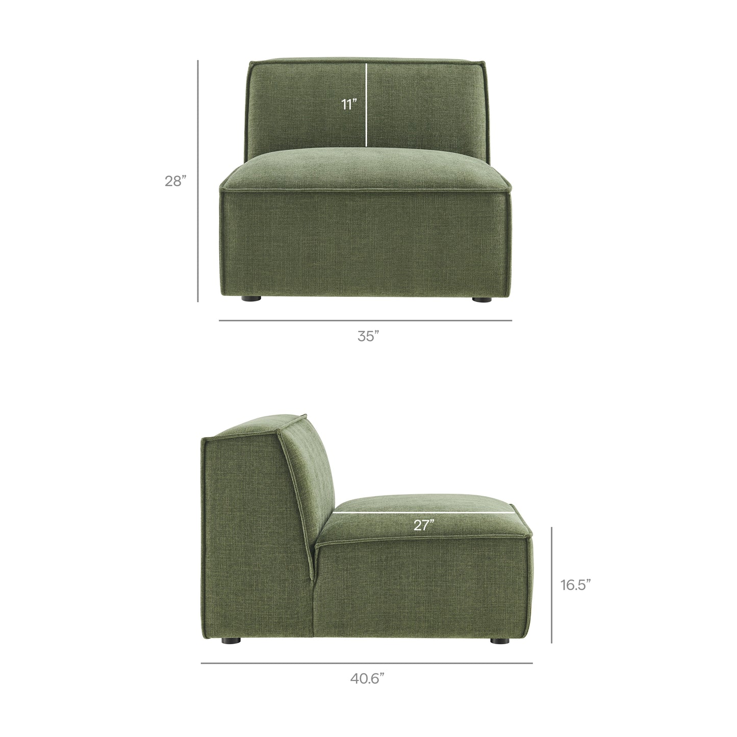 Restore 5-Piece Performance Fabric Upholstered Modular L-Shaped Sofa by Modway