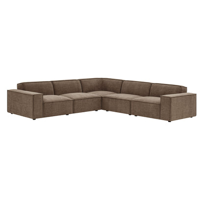 Restore 5-Piece Performance Fabric Upholstered Modular L-Shaped Sofa by Modway