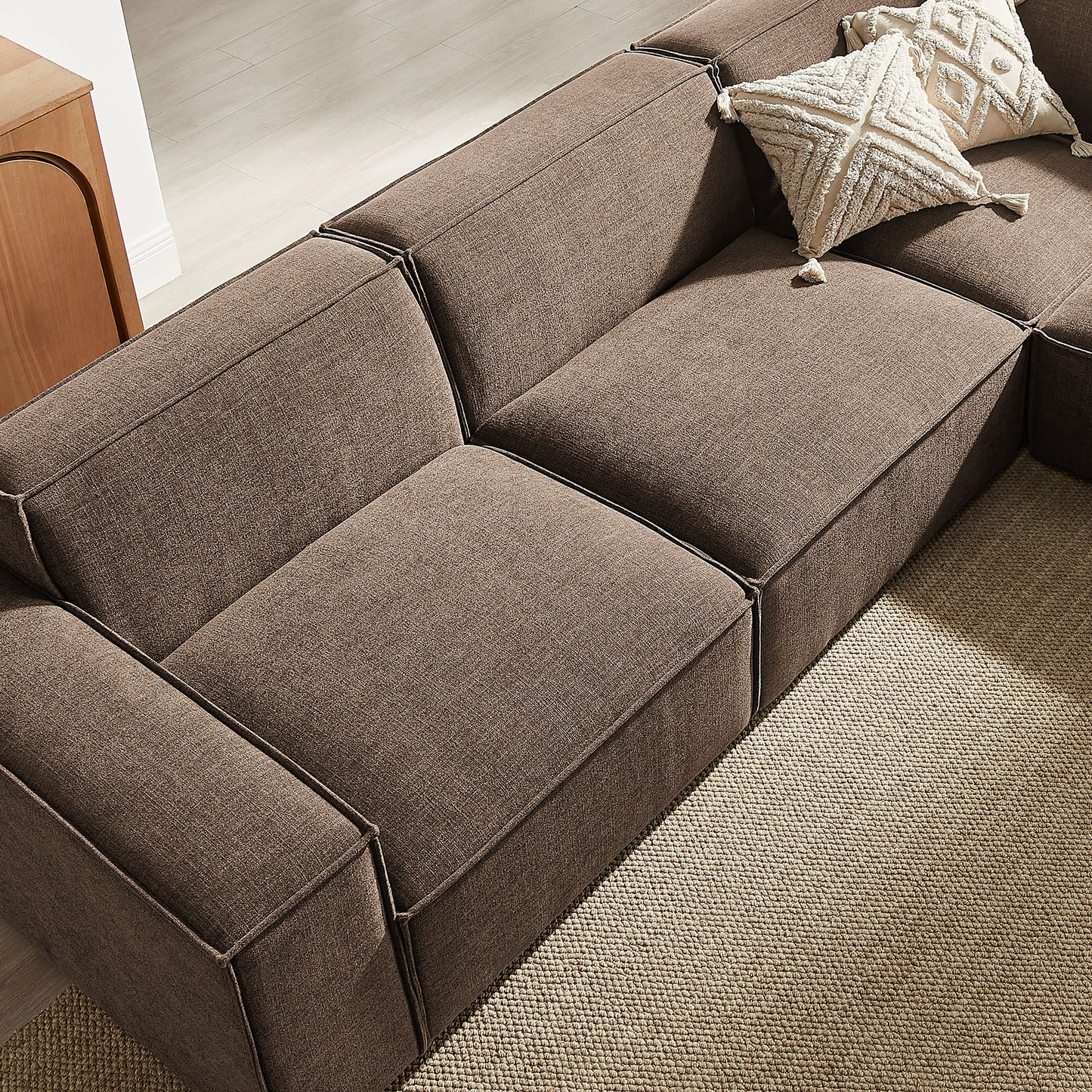 Restore 5-Piece Performance Fabric Upholstered Modular L-Shaped Sofa by Modway