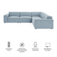 Restore 5-Piece Performance Fabric Upholstered Modular L-Shaped Sofa by Modway
