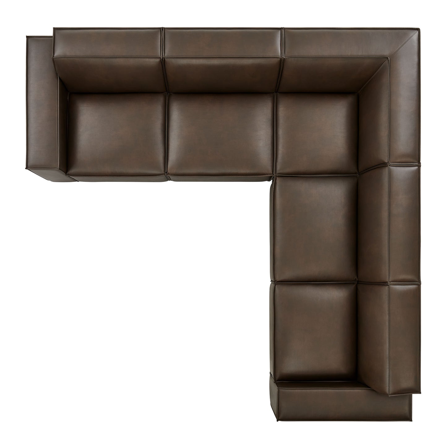 Restore 5-Piece Vegan Leather Modular L-Shaped Sofa by Modway