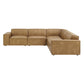 Restore 5-Piece Vegan Leather Modular L-Shaped Sofa by Modway