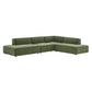 Restore 4-Piece Performance Fabric Upholstered Modular L-Shaped Armless Sectional Sofa by Modway