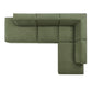 Restore 4-Piece Performance Fabric Upholstered Modular L-Shaped Armless Sectional Sofa by Modway