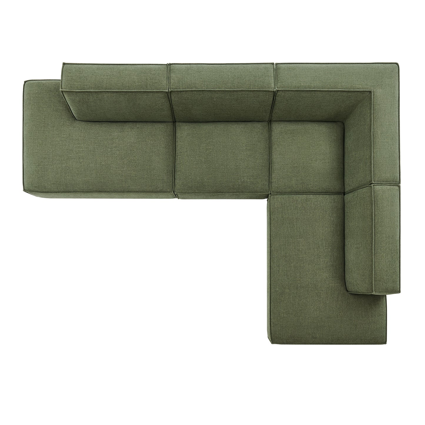 Restore 4-Piece Performance Fabric Upholstered Modular L-Shaped Armless Sectional Sofa by Modway