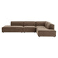 Restore 4-Piece Performance Fabric Upholstered Modular L-Shaped Armless Sectional Sofa by Modway