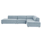 Restore 4-Piece Performance Fabric Upholstered Modular L-Shaped Armless Sectional Sofa by Modway
