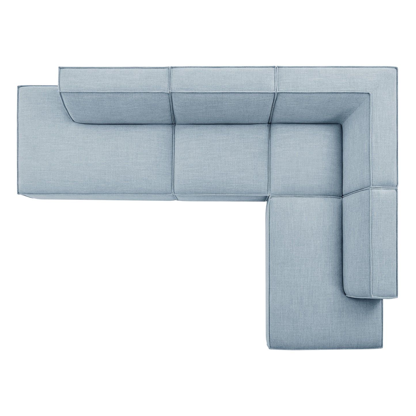 Restore 4-Piece Performance Fabric Upholstered Modular L-Shaped Armless Sectional Sofa by Modway