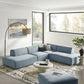 Restore 4-Piece Performance Fabric Upholstered Modular L-Shaped Armless Sectional Sofa by Modway
