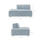 Restore 4-Piece Performance Fabric Upholstered Modular L-Shaped Armless Sectional Sofa by Modway