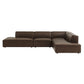 Restore 4-Piece Vegan Leather Modular L-Shaped Armless Sectional Sofa by Modway