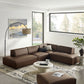 Restore 4-Piece Vegan Leather Modular L-Shaped Armless Sectional Sofa by Modway