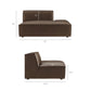 Restore 4-Piece Vegan Leather Modular L-Shaped Armless Sectional Sofa by Modway