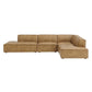 Restore 4-Piece Vegan Leather Modular L-Shaped Armless Sectional Sofa by Modway