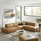 Restore 4-Piece Vegan Leather Modular L-Shaped Armless Sectional Sofa by Modway