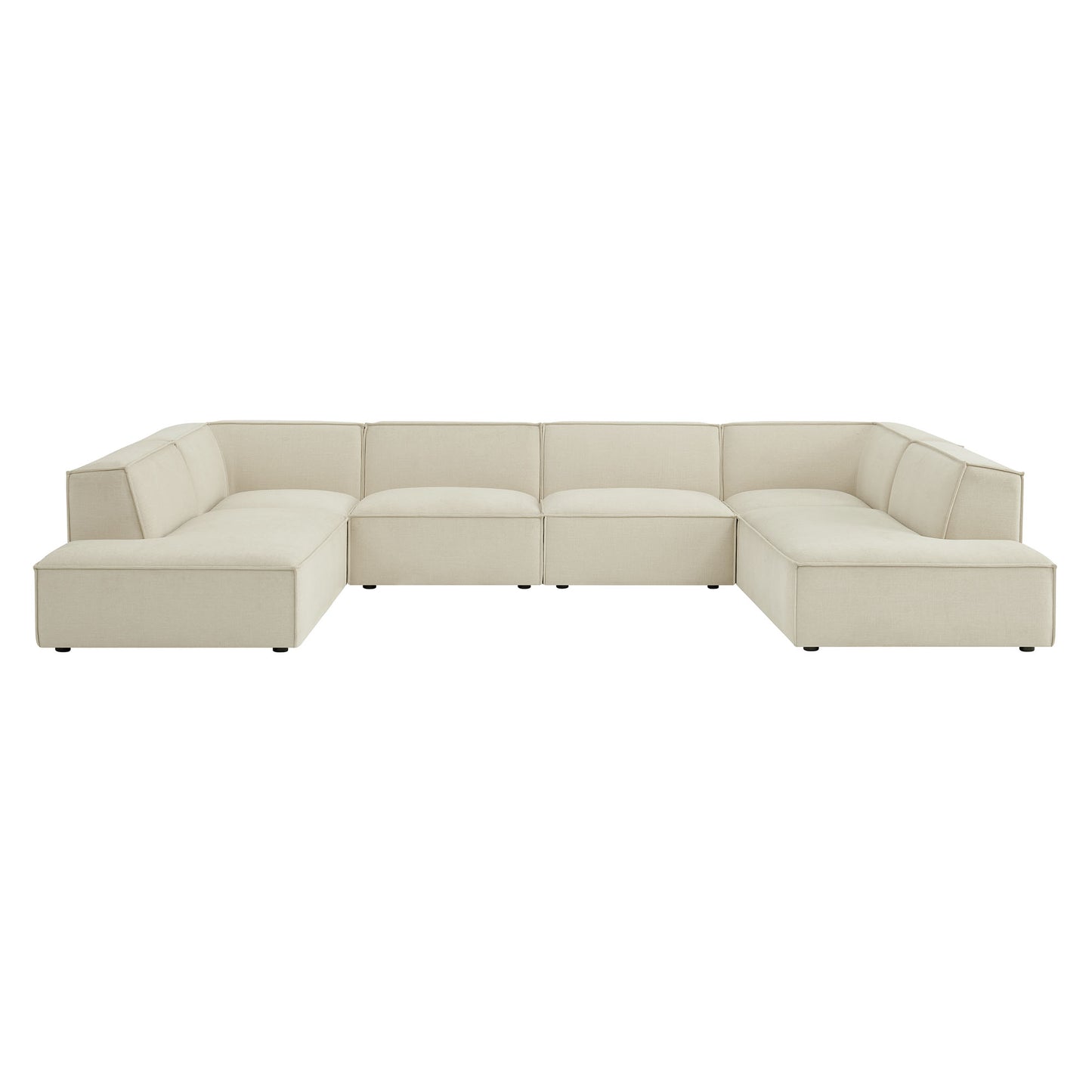 Restore 6-Piece Performance Fabric Upholstered U-Shaped Sectional Sofa by Modway