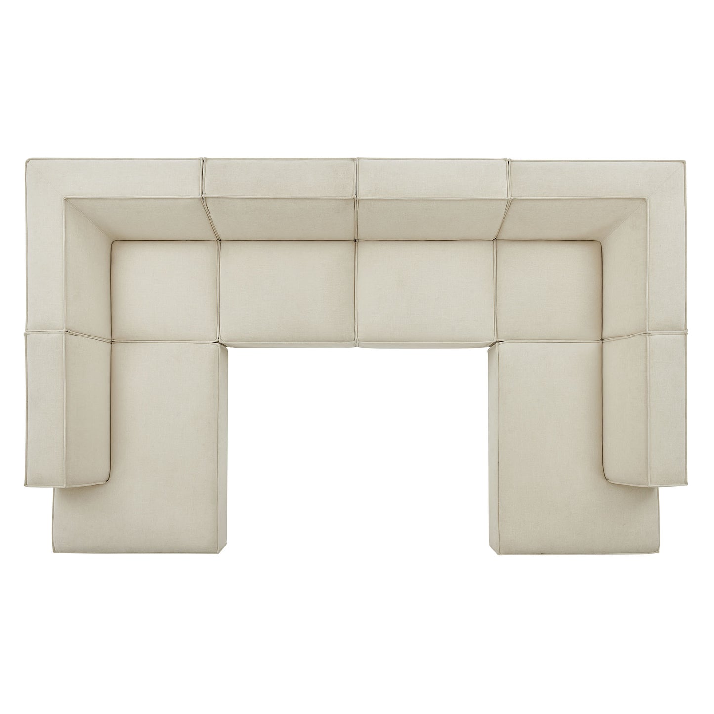 Restore 6-Piece Performance Fabric Upholstered U-Shaped Sectional Sofa by Modway