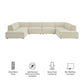 Restore 6-Piece Performance Fabric Upholstered U-Shaped Sectional Sofa by Modway