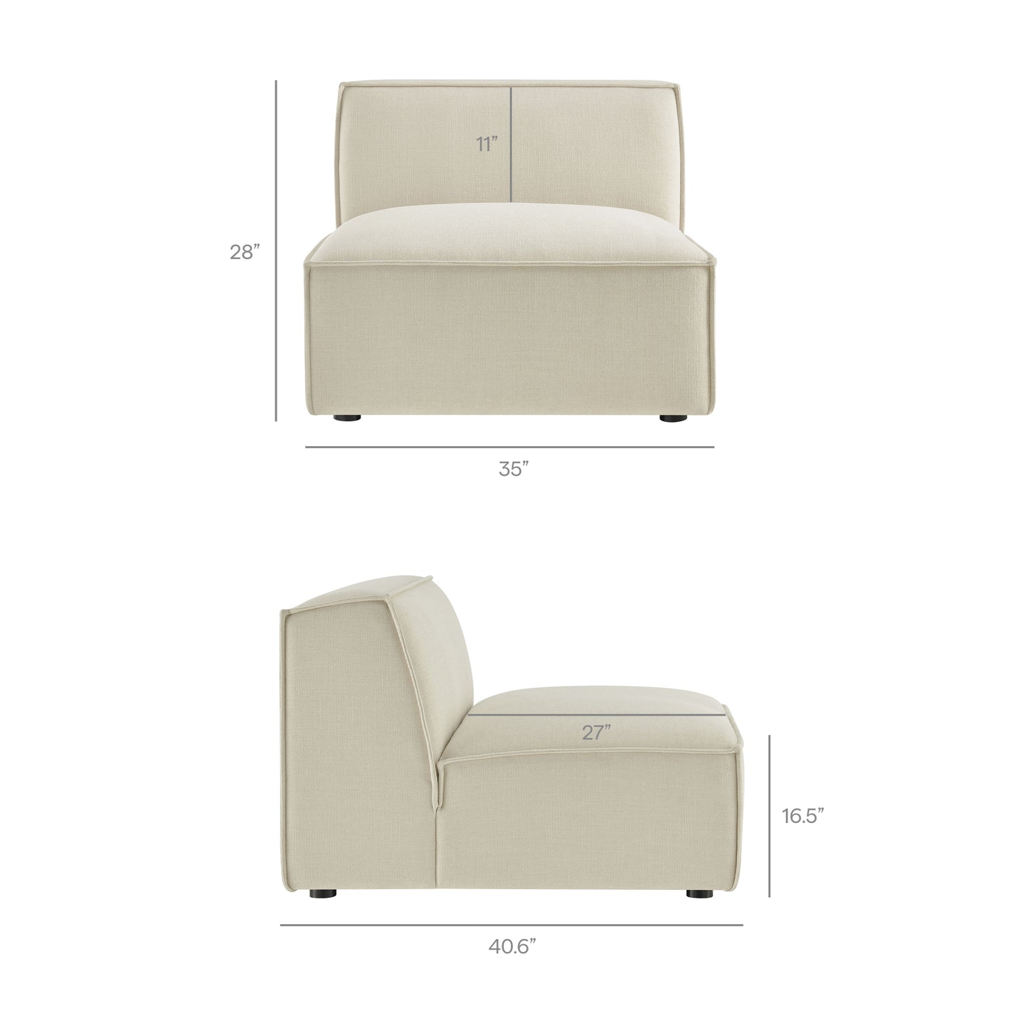 Restore 6-Piece Performance Fabric Upholstered U-Shaped Sectional Sofa by Modway