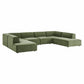 Restore 6-Piece Performance Fabric Upholstered U-Shaped Sectional Sofa by Modway