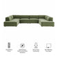Restore 6-Piece Performance Fabric Upholstered U-Shaped Sectional Sofa by Modway