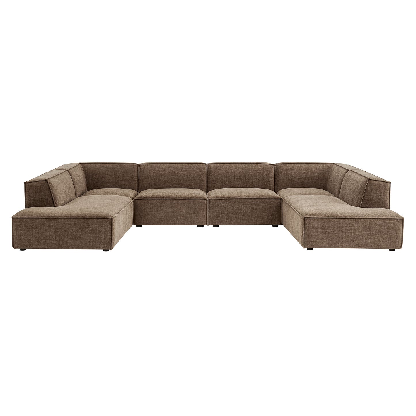 Restore 6-Piece Performance Fabric Upholstered U-Shaped Sectional Sofa by Modway