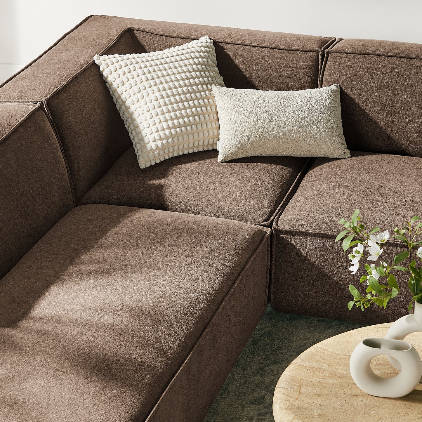 Restore 6-Piece Performance Fabric Upholstered U-Shaped Sectional Sofa by Modway