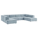 Restore 6-Piece Performance Fabric Upholstered U-Shaped Sectional Sofa by Modway