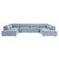 Restore 6-Piece Performance Fabric Upholstered U-Shaped Sectional Sofa by Modway