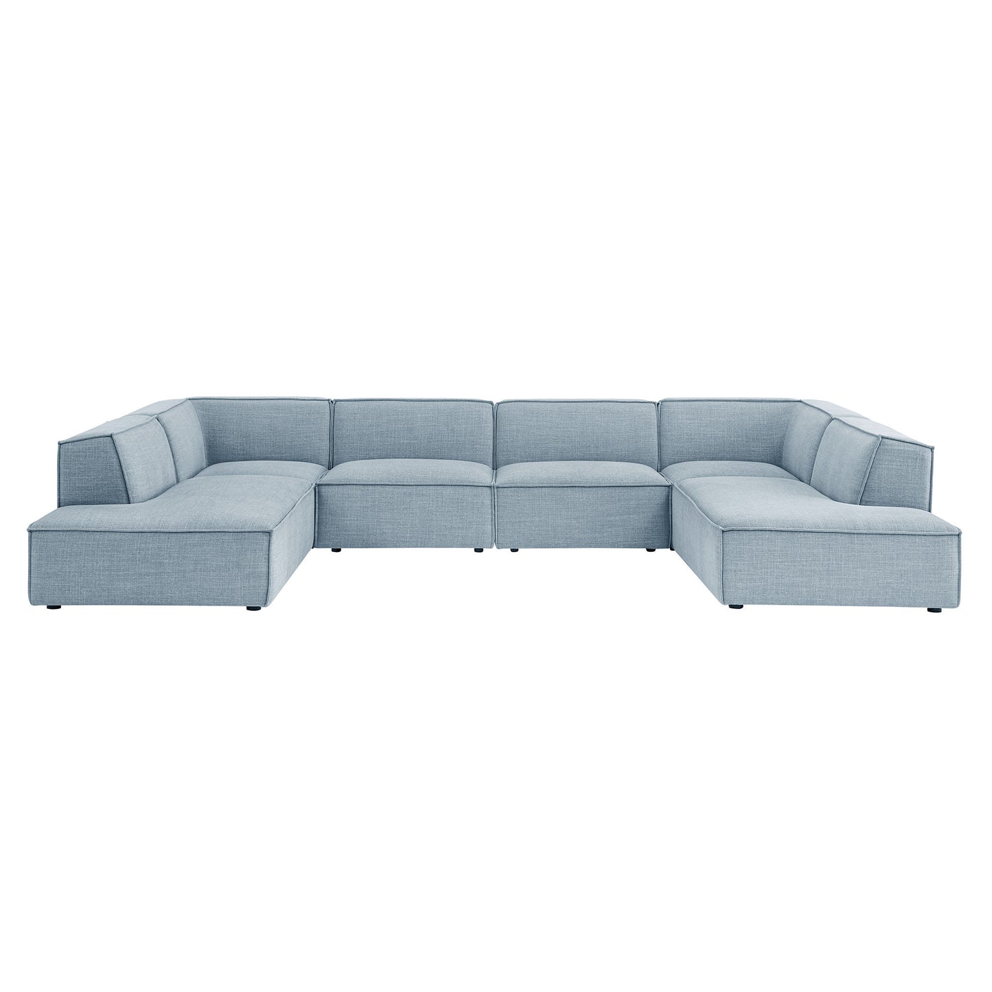 Restore 6-Piece Performance Fabric Upholstered U-Shaped Sectional Sofa by Modway
