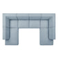 Restore 6-Piece Performance Fabric Upholstered U-Shaped Sectional Sofa by Modway