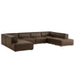 Restore 6-Piece Vegan Leather U-Shaped Armless Sectional Sofa by Modway