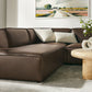 Restore 6-Piece Vegan Leather U-Shaped Armless Sectional Sofa by Modway