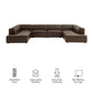 Restore 6-Piece Vegan Leather U-Shaped Armless Sectional Sofa by Modway