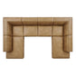 Restore 6-Piece Vegan Leather U-Shaped Armless Sectional Sofa by Modway