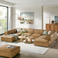 Restore 6-Piece Vegan Leather U-Shaped Armless Sectional Sofa by Modway