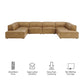 Restore 6-Piece Vegan Leather U-Shaped Armless Sectional Sofa by Modway