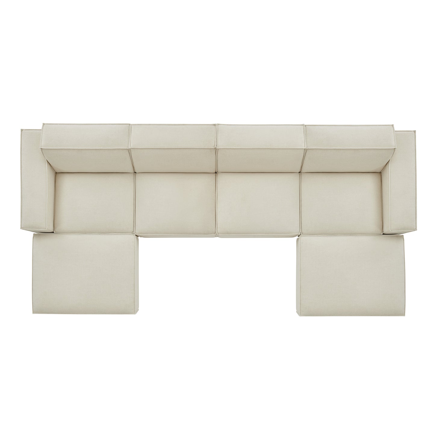 Restore 6-Piece Performance Fabric Upholstered Modular Sectional Sofa by Modway