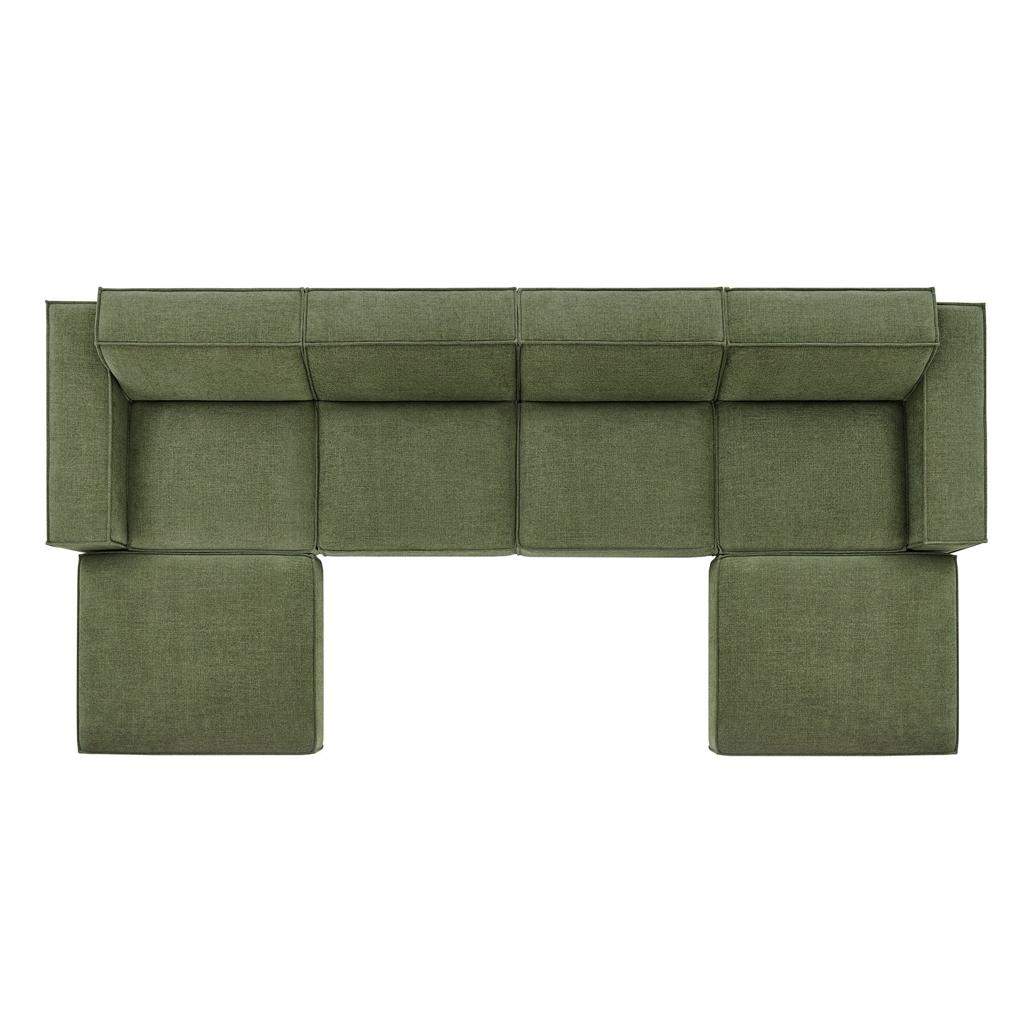Restore 6-Piece Performance Fabric Upholstered Modular Sectional Sofa by Modway
