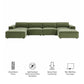 Restore 6-Piece Performance Fabric Upholstered Modular Sectional Sofa by Modway