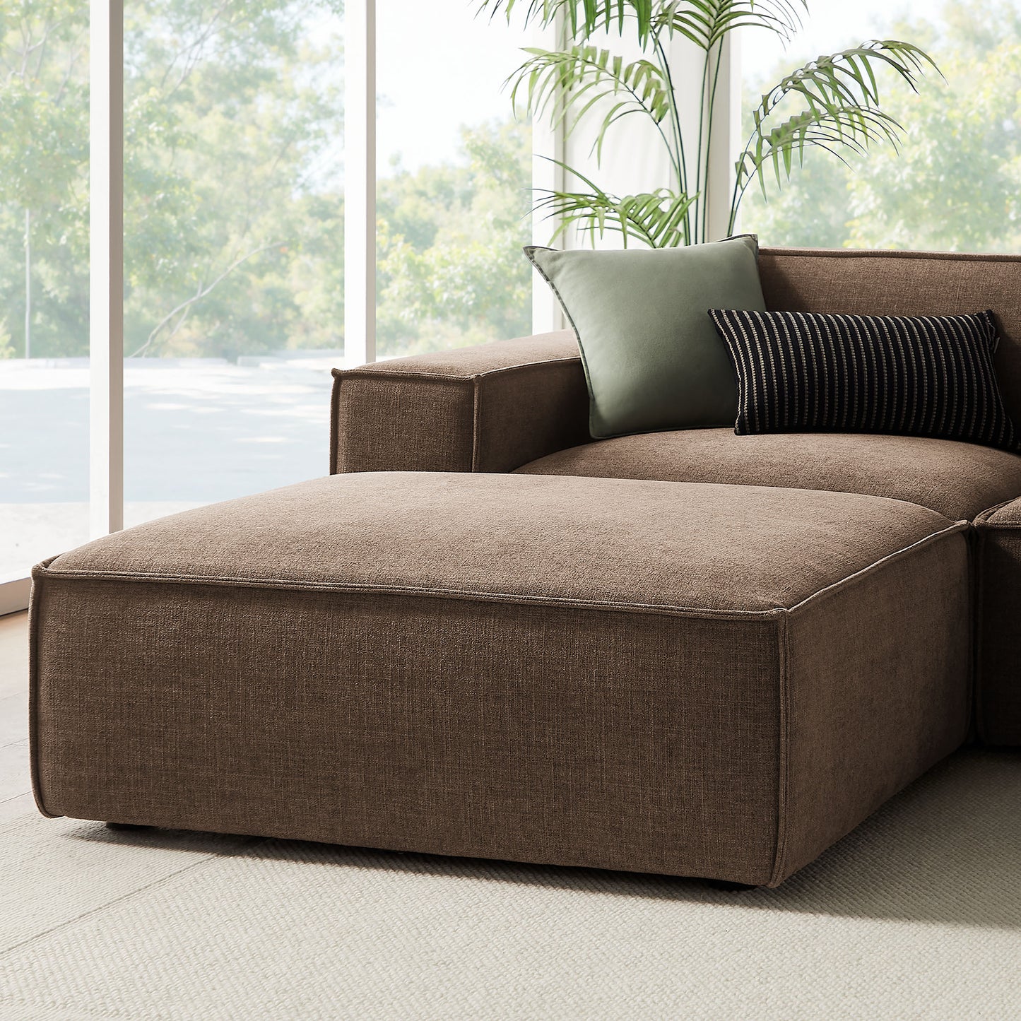 Restore 6-Piece Performance Fabric Upholstered Modular Sectional Sofa by Modway