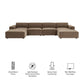 Restore 6-Piece Performance Fabric Upholstered Modular Sectional Sofa by Modway