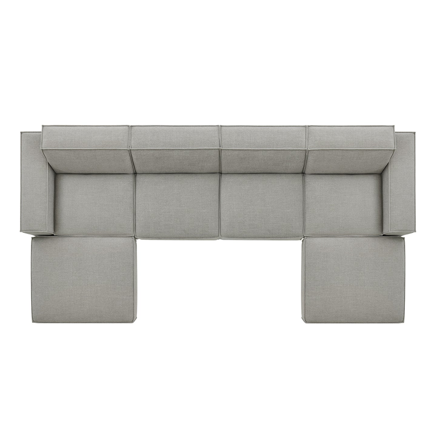Restore 6-Piece Performance Fabric Upholstered Modular Sectional Sofa by Modway