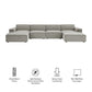 Restore 6-Piece Performance Fabric Upholstered Modular Sectional Sofa by Modway