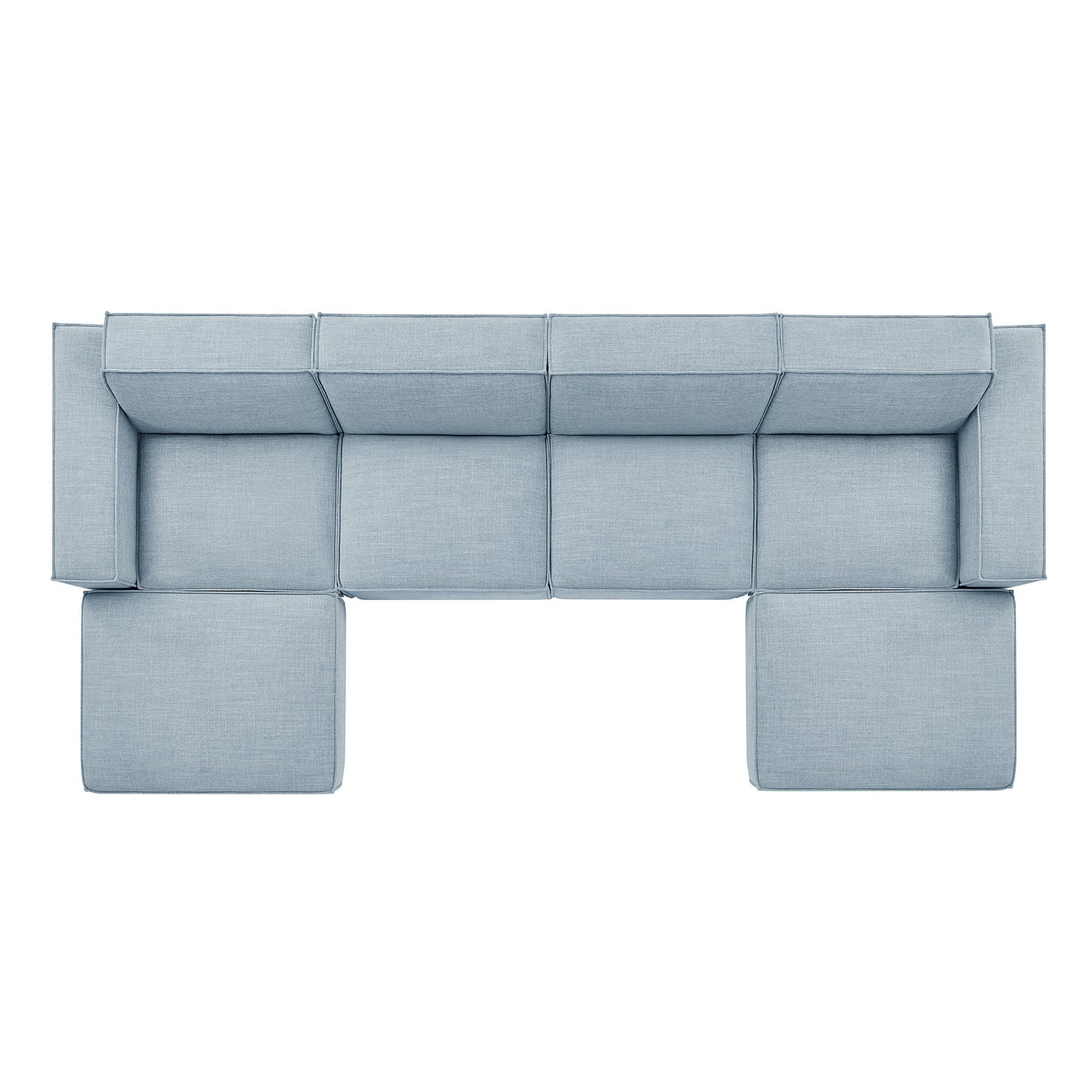 Restore 6-Piece Performance Fabric Upholstered Modular Sectional Sofa by Modway