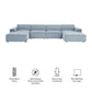 Restore 6-Piece Performance Fabric Upholstered Modular Sectional Sofa by Modway